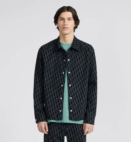 overshirt with dior oblique detailing|Dior Oblique Puffer Overshirt Black Technical Jacquard .